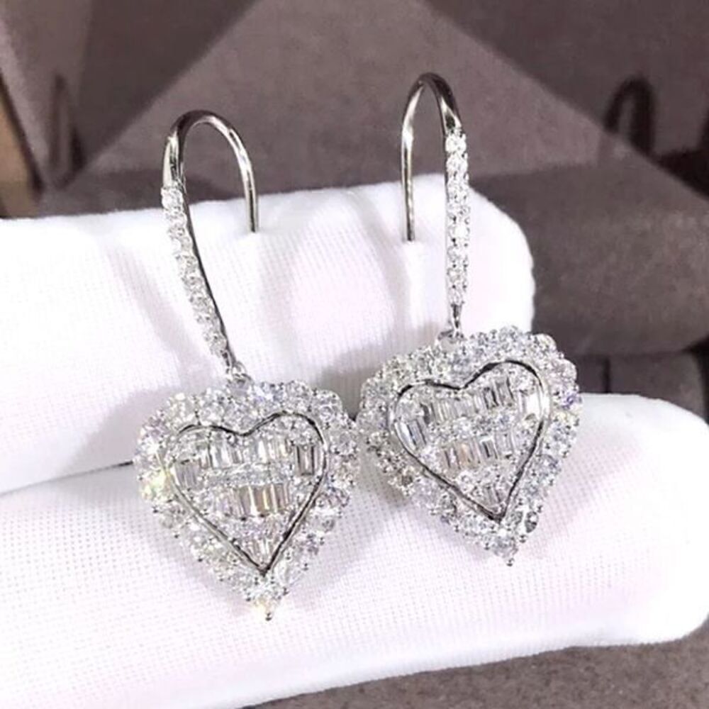 The Heart of Bling 925 Silver Drop Earrings
